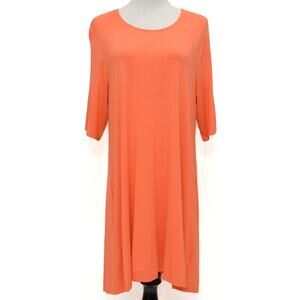 Eileen Fisher Viscose A-Line Dress With Pockets Size Large